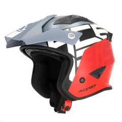 Κράνος Μηχανής Ανοιχτό  Acerbis Jet Aria 26602.295 γκρι/κόκκινο