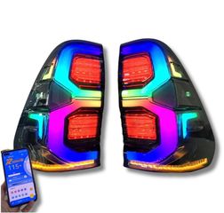 Toyota Hilux Revo/Rocco 2015-2020 | Οπίσθια Φανάρια LED RGB – [Colorful]