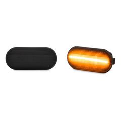 Πλαϊνά Φλας Φτερού Για VW Golf VentoBora Passat PoloTransporter Seat ToledoLeonIbizaCordobaAlhambra Led Dynamic Smoke 2 Τεμάχια