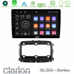Clarion GL300 Series 4Core Android11 2+32GB Fiat 500 2016> Navigation Multimedia Tablet 9" Με Carplay & Android Auto
