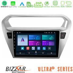 Bizzar Ultra Series Citroen C-Elysee / Peugeot 301 8Core Android13 8+128GB Navigation Multimedia Tablet 9"