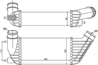 ΨΥΓΕΙΟ INTERCOOLER 2.0 HDi ΠΕΤΡΕΛΑΙΟ (300x155x80) ΣΦΥΓΚΤΗΡΑ-ΣΦΥΓΚΤΗΡΑ