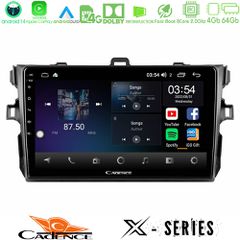 Cadence X Series Toyota Corolla 2007-2012 8core Android 14 4+64GB Navigation Multimedia Tablet 9"
