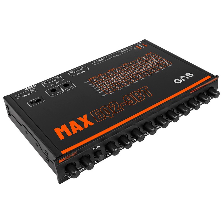PRO Equalizer αυτοκινήτου Gas Audio Power Level 2 MAX EQ2-9BT