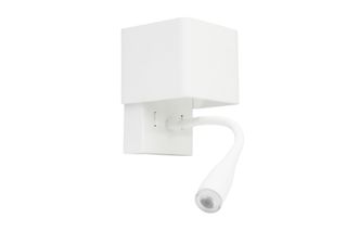 LED απλίκα & σποτ τοίχου τετράγωνη 9W με θερμό φως - λευκή