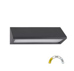 LED φωτιστικό PC επιτοίχο τρίγωνο 8W CCT IP65 γραφίτης
