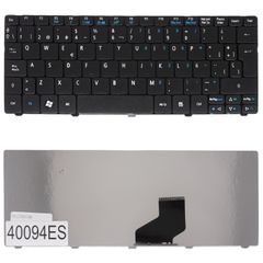 Teclado Español para Portátil - Spanish Laptop Keyboard για Acer Aspire One 532H 521 522 532 533 AO532 AO532H Packard Bell D255 D260 D270 V111102BS3 V111146BS3 MP-09H23GB-6981 PK130AE1A04 ES Black ( Κ