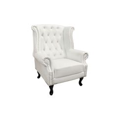ΠΟΛΥΘΡΟΝΑ-ΜΠΕΡΖΕΡΑ T.CHESTERFIELD POLINA HM0053.02 PU ΛΕΥΚΟ ΜΑΤ 83x75x107Yεκ.