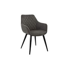 ΠΟΛΥΘΡΟΝΑ MANDO HM8006.10 ΜΕ ΓΚΡΙ NUBUCK ΥΦΑΣΜΑ 60x60x84 εκ.