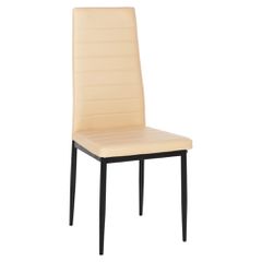 ΚΑΡΕΚΛΑ ΤΡΑΠΕΖΑΡΙΑΣ LADY HM0037.25 ΑΝΟΙΧΤΟ ΚΡΕΜ PU ΣΚΕΛΕΤΟΣ ΜΑΥΡΟΣ ΜΕΤΑΛ. (K/D) 42x44x95Υεκ