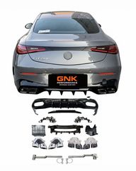ΠΙΣΩ ΣΠΟΙΛΕΡ REAR DIFFUSER with EXHAUST TIPS for MERCEDES BENZ BENZ CLE300 W236 AMG Design 2023+