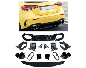 MERCEDES A CLASS W177 DIFFUSER AMG45 ME ΜΑΥΡΕΣ ΕΞΑΤΜΙΣΕΙΣ
