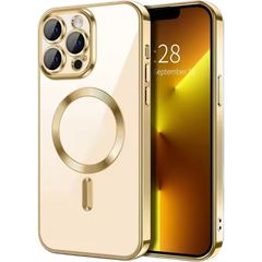 MagSafe TPU Color Chrome Case protect lens for iPhone 14 Pro Max Gold