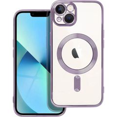 MagSafe TPU Color Chrome Case protect lens for iPhone 14 Deep Purple