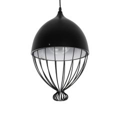 GLOBOSTAR® CANARIO 999-0111 Vintage Κρεμαστό Φωτιστικό Οροφής με Ντουί 1 x E27 AC 220-240V IP20 - Μαύρο - Μ28 x Π28 x Υ47cm