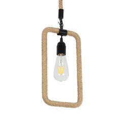 Κρεμαστό Φωτιστικό Οροφής με Ντουί 1 x E27 AC 220-240V IP20 - Μαύρο & Μπεζ - Μ18.5 x Π4 x Υ41.5cm