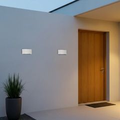Φωτιστικό Τοίχου / Απλίκα LED 18W 1800lm 30° AC 220-240V Αδιάβροχο IP65 Θερμό Λευκό 2700K - CREE XPE Chip & TÜV SÜD Driver - Λευκό Ματ - Μ17 x Π4 x Υ8cm - 5 Χρόνια Εγγύηση