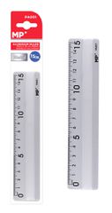 MP μεταλλικός χάρακας PA001, 15cm, ασημί