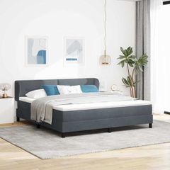 Κρεβάτι με ελατήρια Σκούρο γκρι 180 x 200 cm Βελούδο 3340401