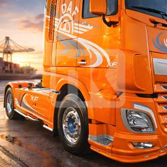 Ανοξείδωτη μπάρα πλαινή σπόιλερ DAF XF106 FACELIFT 3τμχ