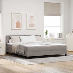 Κρεβάτι με ελατήρια με κεφαλάρι Taupe 180 x 200 cm ύφασμα 3342230