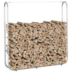 Ράφι Καυσόξυλων 150x25x150 εκ. Γαλβανιζέ Ατσάλι 4100704
