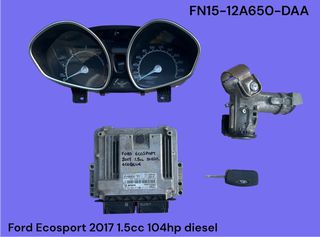 FORD ECOSPORT 2013-2022 ΜΕΤΑΧΕΙΡΙΣΜΕΝΑ ΑΝΤΑΛΛΑΚΤΙΚΑ ( Σετ εγκεφάλου κινητήρα immobilizer με κωδικό FN15-12A650-DAA κατάλληλο για 1.5cc πετρέλαιο αυτοκίνητα )
