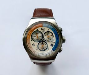 Swatch YOS404 “TOP RELIEF” Irony Chronograph - Full Set Box & Papers - Συλλεκτικό