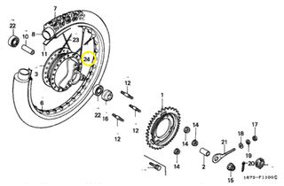 Ακτίνα Τροχού Πίσω 10*145,5 Honda MT.50 9771442131K0