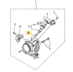 O-ring Μπέκ Ψεκασμού Μαύρο Yamaha YZF-R6 (2CX) 2015-2015 904300900200