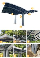 Στέγαστρο Αλουμινίου / Carport HX115 – Πολυκαρβονική Οροφή-thumb-5