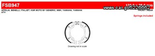 ΛΥΡΗΣ FERODO ΣΙΑΓΩΝΕΣ ΠΙΣΩ ΓΙΑ YAMAHA TEOS 125 2000-2003, FSB947