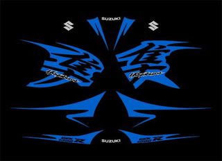 Αυτοκόλλητα σετ για Suzuki Gsx 1300R Hayabusa Μαύρη-Μπλε έκδοση 2010 2011