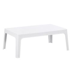 ΤΡΑΠΕΖΑΚΙ ΟΡΘΟΓΩΝΙΟ SLEEK HM6367.01 ΠΟΛΥΠΡΟΠΥΛΕΝΙΟ ΣΕ ΛΕΥΚΟ 105x64x40Υεκ.
