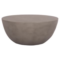ΤΡΑΠΕΖΙ ΣΑΛΟΝΙΟΥ ΣΤΡΟΓΓΥΛΟ ALLAN HM18162.03 FIBER CEMENT ΣΕ ΓΚΡΙ--Φ92x49Υεκ.