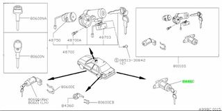ΑΦΑΛΟΣ ΚΛΕΙΔΑΡΙΑΣ ΠΟΡΤΠΑΓΚΑΖ NISSAN SUNNY N14 SEDAN 8466052C25