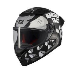Κράνος Μηχανής Full Face  AXXIS Fenix Angry Face B2 μαύρο/γκρι ματ