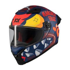 Κράνος Μηχανής Full Face  AXXIS Fenix Angry Face C5 μαύρο/κόκκινο gloss