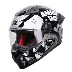 Κράνος Μηχανής Full Face  AXXIS Fenix Angry Face B2 μαύρο/γκρι gloss