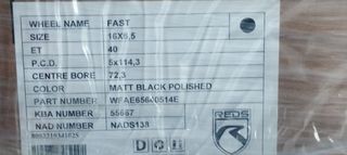 Momo Reds Ζάντες Fast 16'x6.5' 5x114.3 ET40 CB72.3 - χρώμα Matt Black Polished-thumb-1