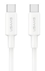 USAMS καλώδιο USB-C SJ763, 60W, 480Mbps, 1m, λευκό