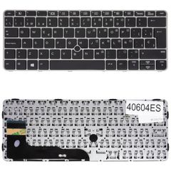 Teclado Español para Portátil - Spanish Laptop Keyboard για HP EliteBook 820 G3 828 G3 820 G4 828 G4 725 G3 725 G4 Z440 826631-201 6037B0113001 6037B0113601 815391-001 ES Black Silver Frame ( Κωδ.4060