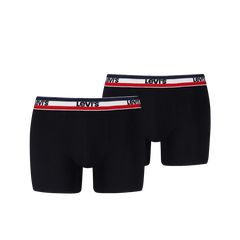 Levis Ανδρικο Μπόξερ Βαμβακερό 2 Τεμάχια Μαύρο Χρώμα Ριγέ Λάστιχα