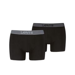 Levis Ανδρικο Μπόξερ Βαμβακερό 2 Τεμάχια Μαύρο Χρώμα Γκρι Λάστιχα
