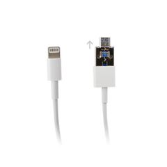 Καλώδιο USB A/Micro USB σε Lightning port (iPhone) 1m Λευκό (AC-9491)