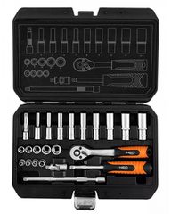 NEO TOOLS Καστάνια με καρυδάκια 1/4" σετ 23 τεμ. (10-231)