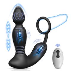 Prostate Rotation Anal Plug with Cock Ring-thumb-1