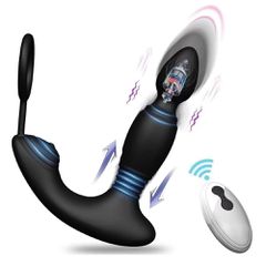 Prostate Rotation Anal Plug with Cock Ring