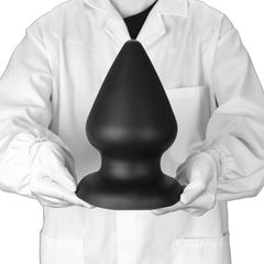 Ultra Soft Silicone Anal Plug Black 18.5 x 11 cm