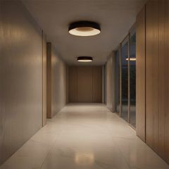 Φωτιστικό Οροφής LED 75W 7500lm 120° AC 220-240V IP20 Ρυθμιζόμενο Λευκό CCT με Χειριστήριο από 2700K έως 6000K Dimmable - Lumileds SMD Chip - Καφέ Ματ - Μ45 x Π45 x Υ8.5cm - 3 Χρόνια Εγγύηση